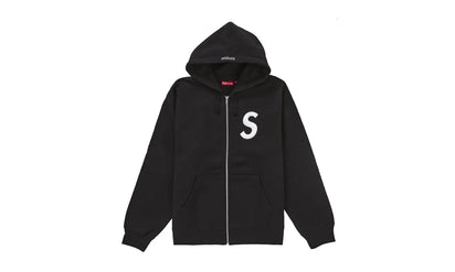 Supreme Supreme S Logo Zip Up Hooded Sweatshirt (FW24) Black - widok główny z boku - Streetwear
