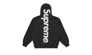 Supreme Satin Applique Hooded Sweatshirt FW24 Black