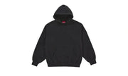 Supreme Satin Applique Hooded Sweatshirt FW24 Black - zdjęcie 2