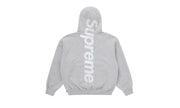 Supreme Satin Applique Hooded Sweatshirt FW24 Heather Grey