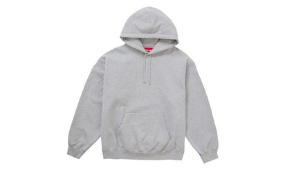 Supreme Satin Applique Hooded Sweatshirt FW24 Heather Grey - widok z drugiego boku - Premium Quality