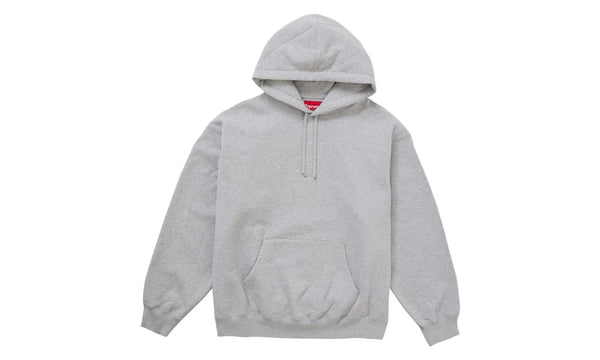 Supreme Satin Applique Hooded Sweatshirt FW24 Heather Grey - Supreme Satin Applique Hooded Sweatshirt FW24 Heather Grey - widok z drugiego boku - Premium Quality