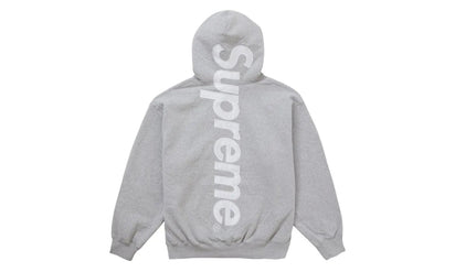 Supreme Supreme Satin Applique Hooded Sweatshirt FW24 Heather Grey - widok główny z boku - Streetwear