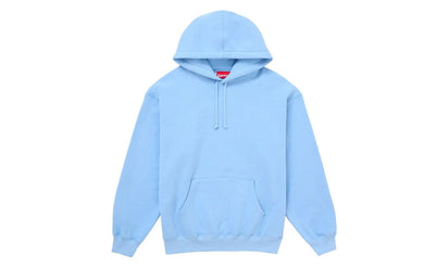 Supreme Satin Applique Hooded Sweatshirt FW24 Light Blue - widok z drugiego boku - Premium Quality