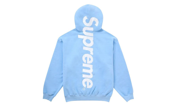 Supreme Satin Applique Hooded Sweatshirt FW24 Light Blue