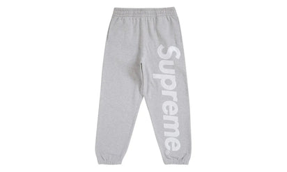 Supreme Supreme Satin Applique Sweatpant FW24 Heather Grey szary - widok główny z boku | Saturaise.com