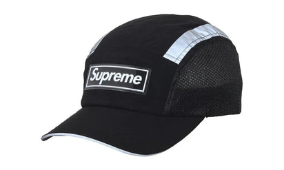 Supreme Side Mesh Camp Cap Black - widok z drugiego boku - Markowe dodatki