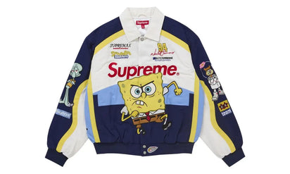 Supreme Supreme SpongeBob SquarePants Jeff Hamilton Racing Jacket White - widok główny z boku - Streetwear