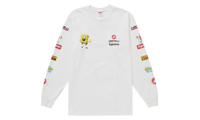 Supreme SpongeBob/Castelli Racing L/S Tee White - widok z drugiego boku - Premium Quality
