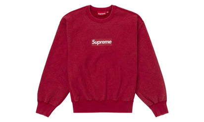 Supreme Supreme Washed Box Logo Crewneck Red - widok główny z boku - Streetwear