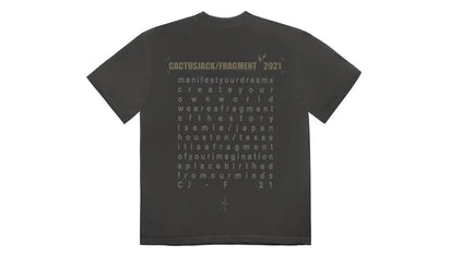 Travis Scott Cactus Jack For Fragment Create T-shirt Washed Black - widok z drugiego boku - Premium Quality