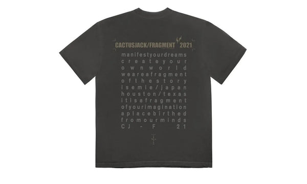 Travis Scott Cactus Jack For Fragment Create T-shirt Washed Black - Travis Scott Cactus Jack For Fragment Create T-shirt Washed Black - widok z drugiego boku - Premium Quality