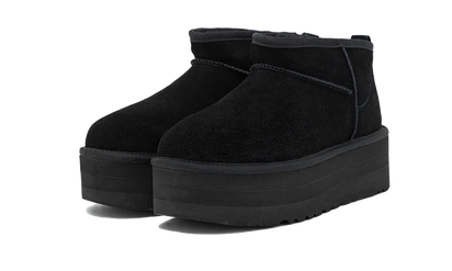 UGG Classic Ultra Mini Platform Black - widok z drugiego boku - Premium Quality