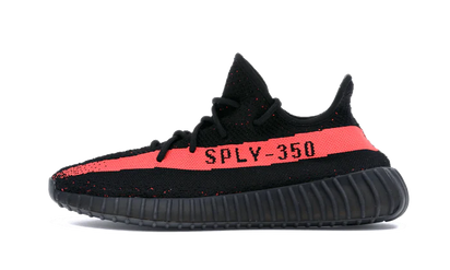 Adidas Yeezy Boost 350 V2 Core Black Red czarny-biały - widok główny z boku | Saturaise.com