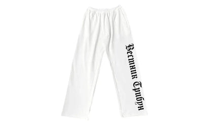 Adidas Yeezy SP-01 Sweatpant White biały-czerwony - widok główny z boku | Saturaise.com