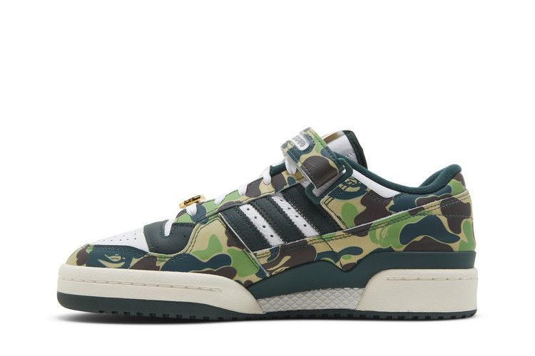 Adidas Forum 84 Low Bape 30th Anniversary Green Camo biały-zielony - widok główny z boku | Saturaise.com