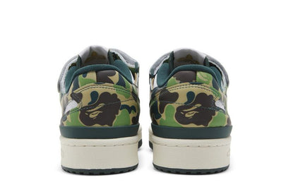 Buty Adidas Forum 84 Low Bape 30th Anniversary Green Camo - widok z przodu - Rozmiary EU