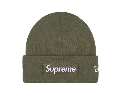 New Era x Supreme Box Logo Beanie Light Olive (FW25)