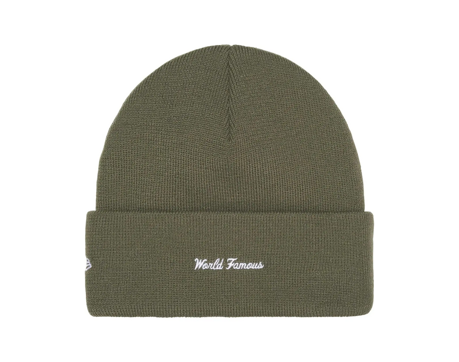 New Era x Supreme Box Logo Beanie Light Olive (FW25)