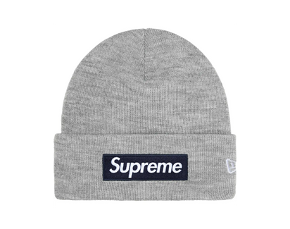 New Era x Supreme Box Logo Beanie Heather Grey (FW25)