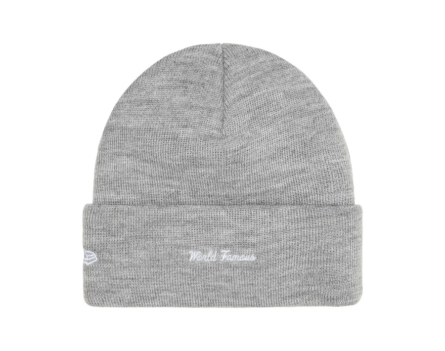 New Era x Supreme Box Logo Beanie Heather Grey (FW25)