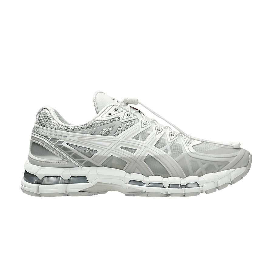 Kup oryginalne Gel-Kayano 20 Unaffected Cream Lake Grey - widok z drugiego boku - Sneakersy