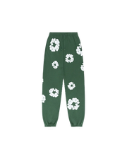 Denim Tears Denim Tears The Cotton Wreath Sweatpants Green biały-zielony - widok główny z boku | Saturaise.com