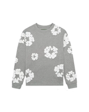Denim Tears Denim Tears Long Sleeve Cotton Wreath T-shirt Grey biały-szary - widok główny z boku | Saturaise.com
