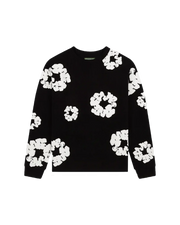 Denim Tears Denim Tears Long Sleeve Cotton Wreath T-shirt Black czarny-biały - widok główny z boku | Saturaise.com