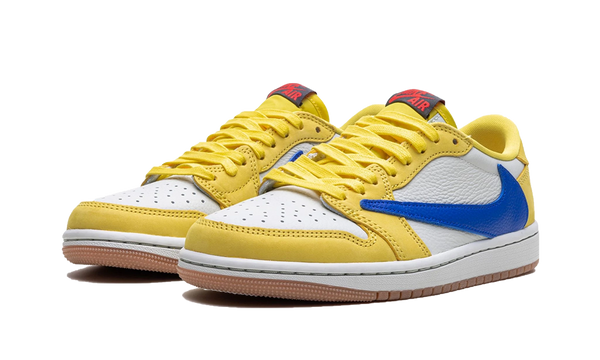 Air Jordan 1 Retro Low OG SP Travis Scott Canary - Kup oryginalne Air Jordan 1 Retro Low OG SP Travis Scott Canary DZ4137-700 - widok z drugiego boku - Sneakersy