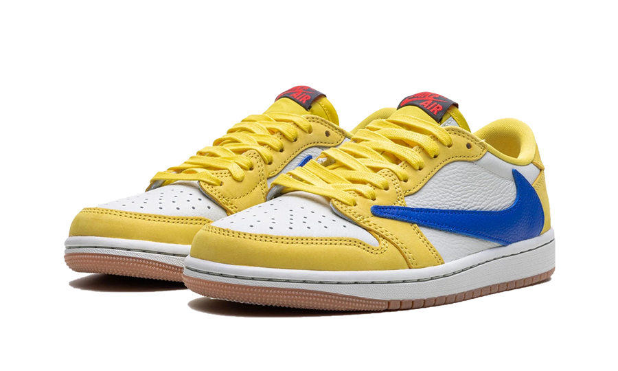 Kup oryginalne Air Jordan 1 Retro Low OG SP Travis Scott Canary DZ4137-700 - widok z drugiego boku - Sneakersy