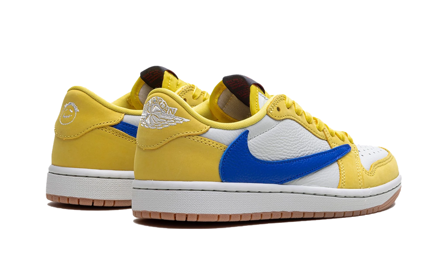 100% Oryginalne Air Jordan 1 Retro Low OG SP Travis Scott Canary - widok z tyłu - 1870.00 PLN