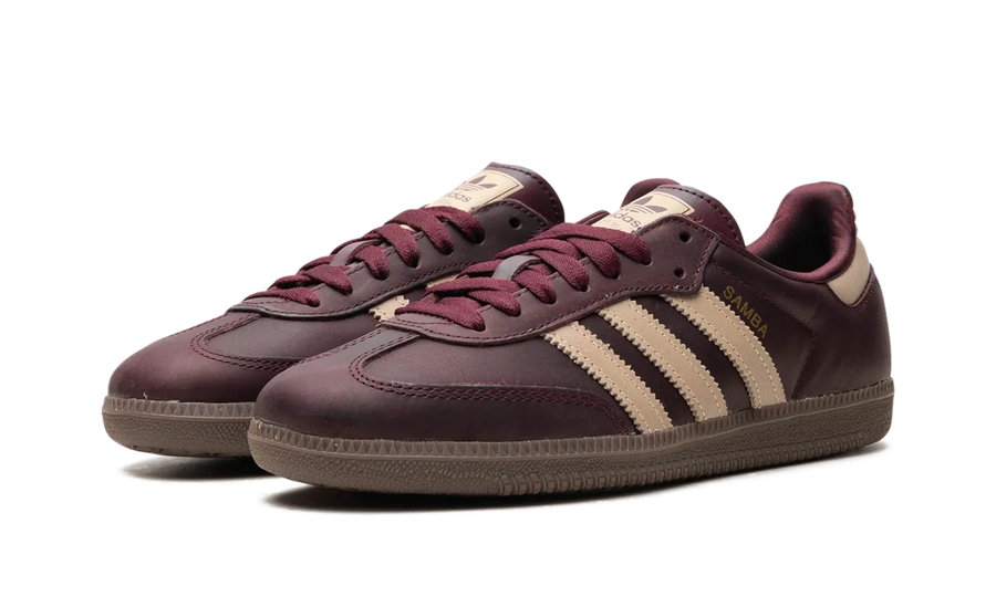 Kup oryginalne Adidas Samba OG Maroon Crystal Sand (Women's) IF7004 - widok z drugiego boku - Sneakersy