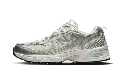 New Balance 530 White Cosmic Jade biały-zielony - widok główny z boku | Saturaise.com