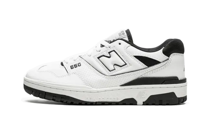 New Balance 550 White Black czarny-biały - widok główny z boku | Saturaise.com