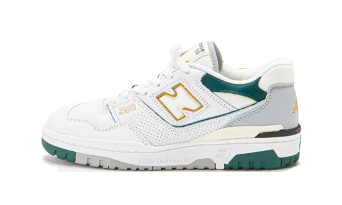 New Balance 550 White Nightwatch Green biały-zielony - widok główny z boku | Saturaise.com