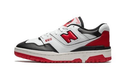 New Balance 550 White Red Black czarny-biały - widok główny z boku | Saturaise.com