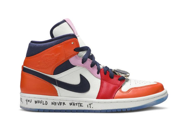 Air Jordan 1 Mid Fearless Melody Ehsani - Kup oryginalne Air Jordan 1 Mid Fearless Melody Ehsani CQ7629-100 - widok z drugiego boku - Sneakersy
