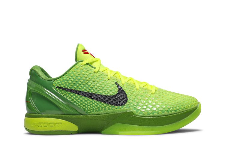 Kup oryginalne Nike Kobe 6 Protro Grinch (2020) CW2190-300 - widok z drugiego boku - Sneakersy