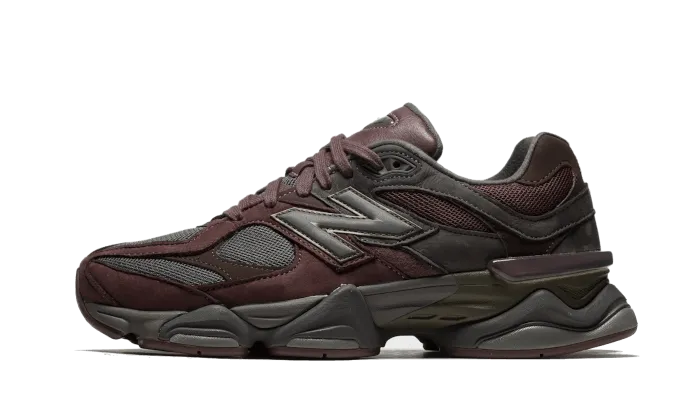 New Balance 9060 Truffle Rich Earth czerwony-szary - widok główny z boku | Saturaise.com
