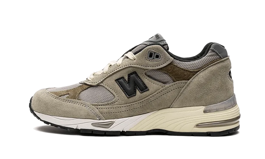 New Balance 991 Made in UK JJJJound czarny-zielony - widok główny z boku | Saturaise.com