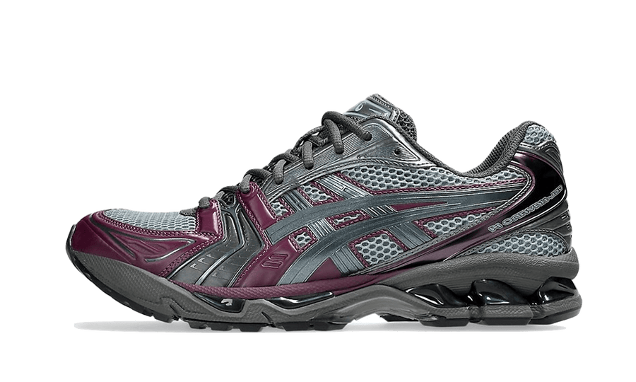 Asics Gel-Kayano 14 Atmos Grey Purple szary-fioletowy - widok główny z boku | Saturaise.com
