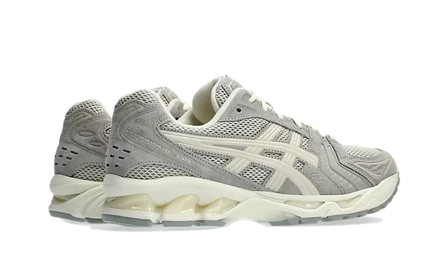 Buty Asics Gel-Kayano 14 White Sage Smoke Grey - widok z przodu - Rozmiary EU