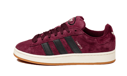 Yeezy Campus 00s Maroon czarny-biały - widok główny z boku | Saturaise.com
