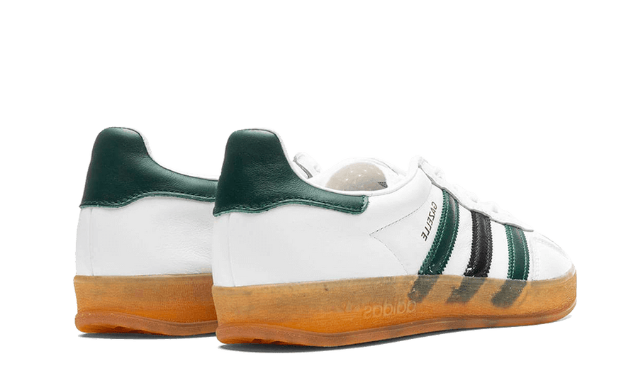 Buty Adidas Gazelle Indoor White Collegiate Green - widok z przodu - Rozmiary EU