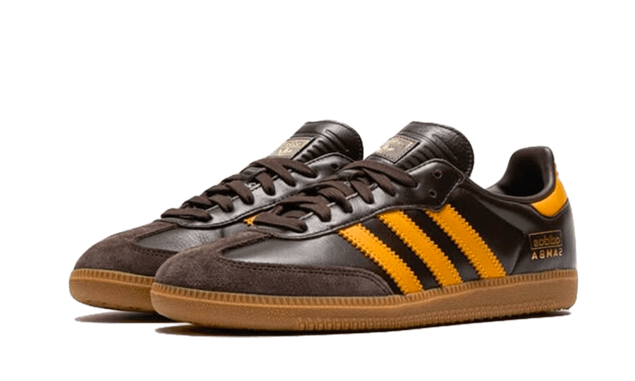 Kup oryginalne Samba OG Dark Brown Yellow - widok z drugiego boku - Sneakersy