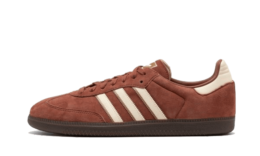 Adidas Samba OG Preloved Brown biały-czerwony - widok główny z boku | Saturaise.com