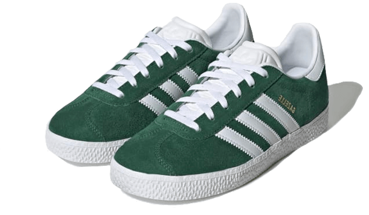 Kup oryginalne Gazelle Junior Dark Green White - widok z drugiego boku - Sneakersy