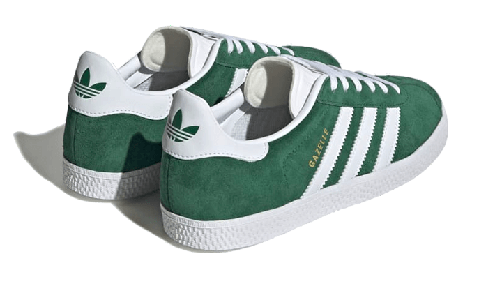 Buty Adidas Gazelle Junior Dark Green White - widok z przodu - Rozmiary EU