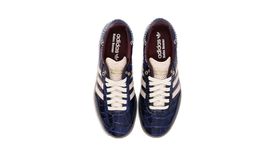 100% Oryginalne Adidas Samba Wales Bonner Navy Croc - widok z tyłu - 2050.00 PLN